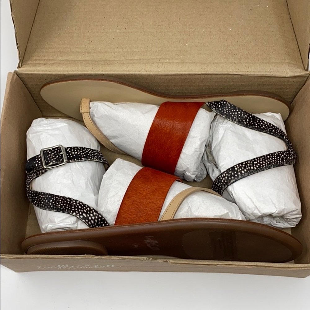 NIB Loeffler Randall Sunny calf hair sandal 10B - Picture 3 of 7